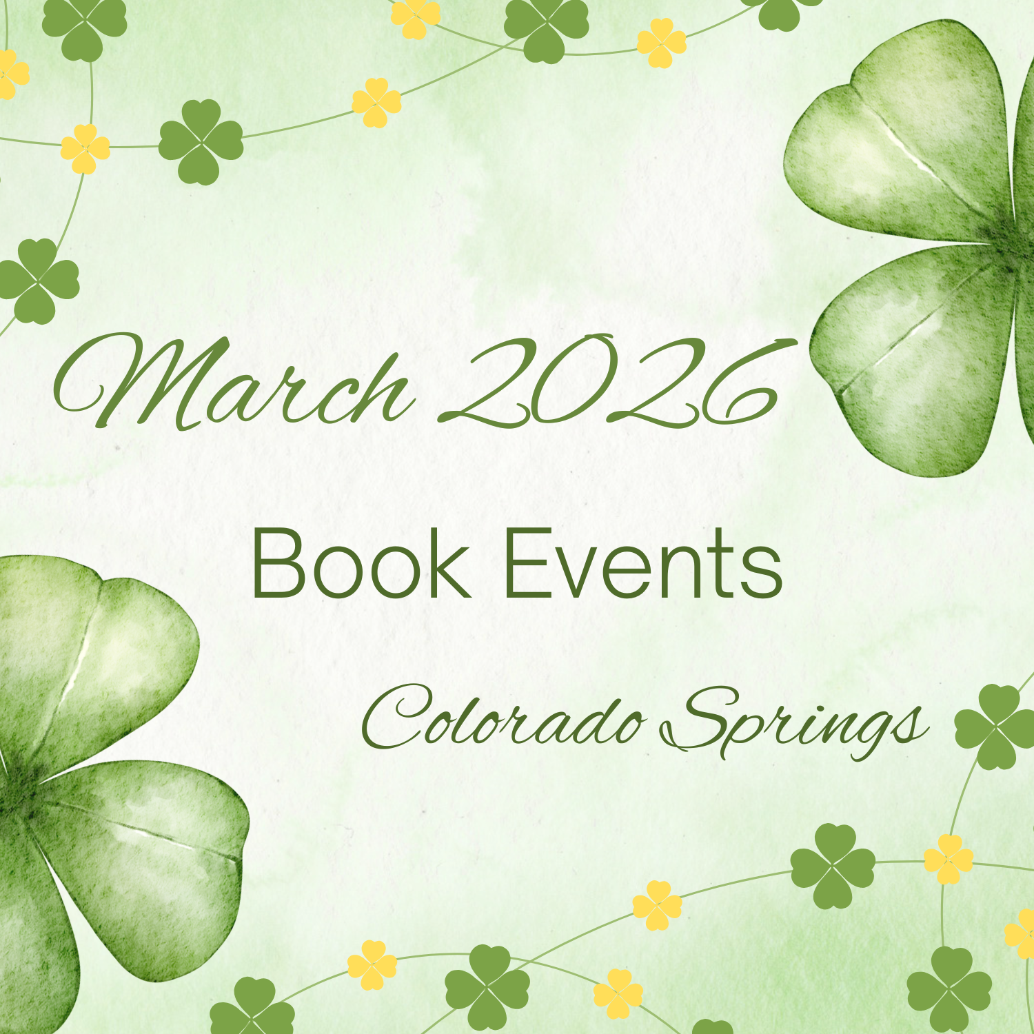 March 2026 Colorado Springs Book&nbsp;Events
