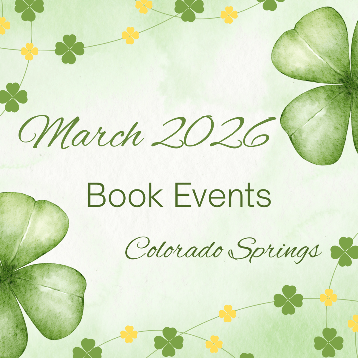 March 2026 Colorado Springs Book&nbsp;Events